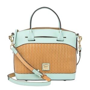 Dooney & Bourke Pale Blue Woven Domed Beacon Satchel